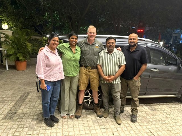 Dr Luke Gamble with the Vet 24-7 India leadership team
